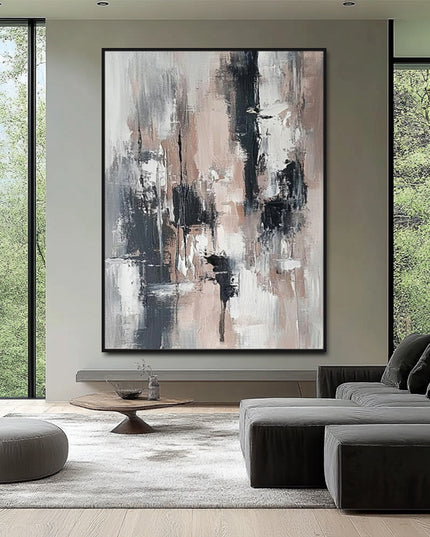 Abstrakt Warme Töne – Gemälde