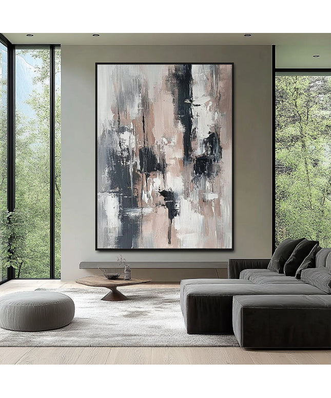 Abstrakt Warme Töne – Gemälde