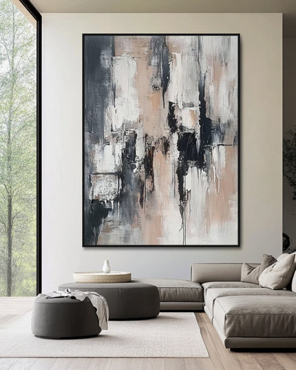 Abstrakt Warme Töne – Gemälde