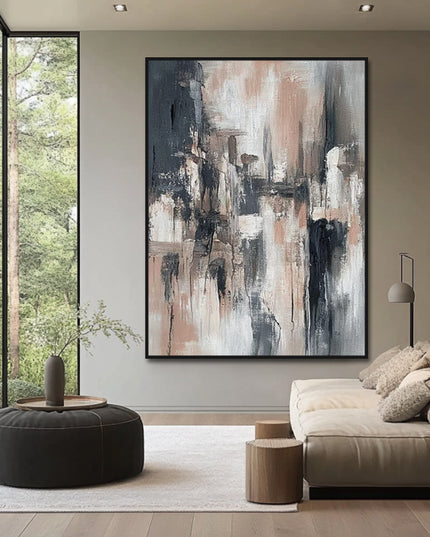 Abstrakt Warme Töne – Gemälde