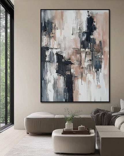 Abstrakt Warme Töne – Gemälde