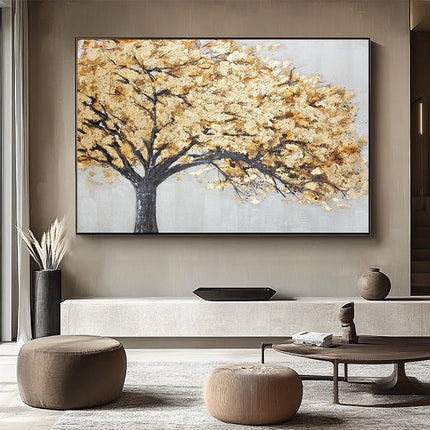 Goldener Baum Panorama – Wandgemälde