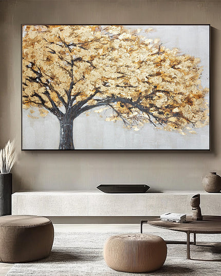 Goldener Baum Panorama – Wandgemälde