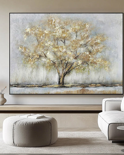 Goldener Baum Panorama – Wandgemälde