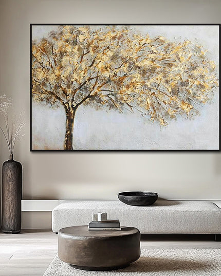 Goldener Baum Panorama – Wandgemälde