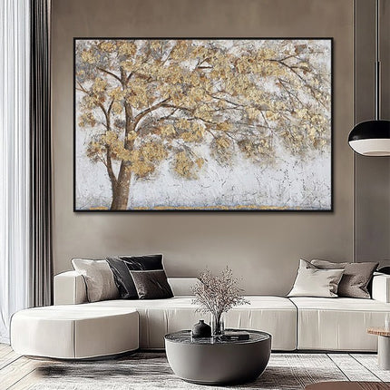 Goldener Baum Panorama – Wandgemälde
