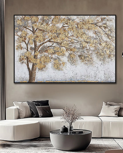 Goldener Baum Panorama – Wandgemälde