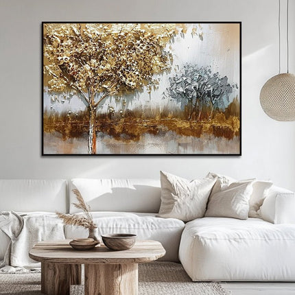 Goldener Baum Panorama – Wandgemälde