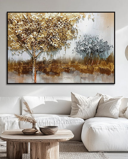 Goldener Baum Panorama – Wandgemälde