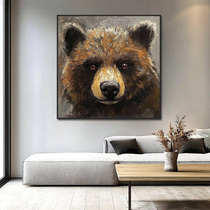 Braunbär Portrait – Gemälde