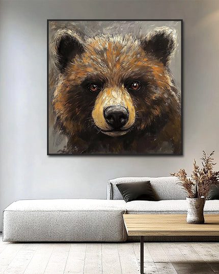 Braunbär Portrait – Gemälde