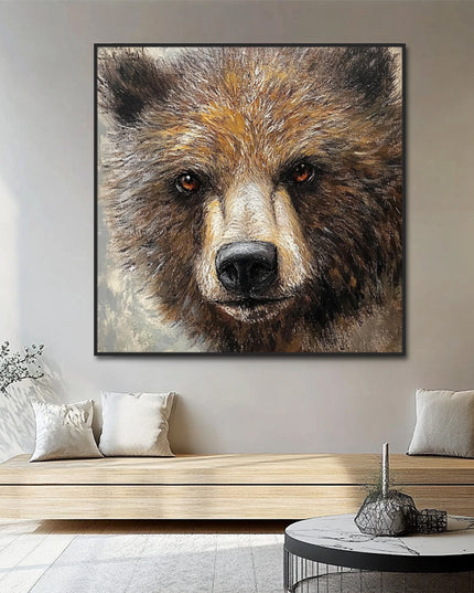 Braunbär Portrait – Gemälde
