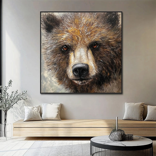 Braunbär Portrait – Gemälde