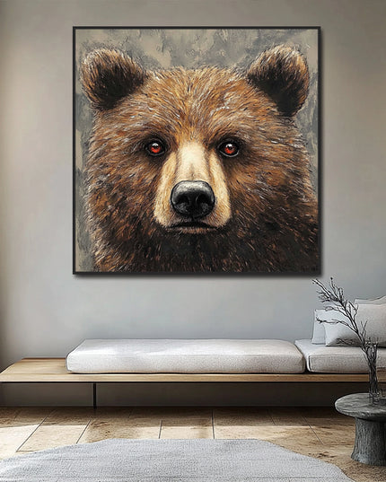 Braunbär Portrait – Gemälde