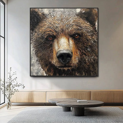 Braunbär Portrait – Gemälde