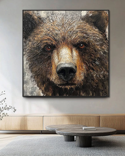 Braunbär Portrait – Gemälde