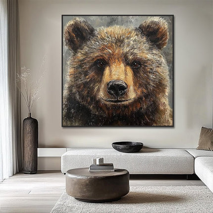 Braunbär Portrait – Gemälde