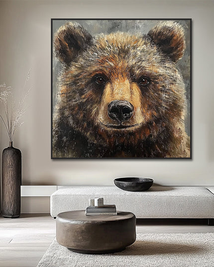 Braunbär Portrait – Gemälde