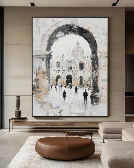 Altes Steintor mit Figuren – Wandgemälde