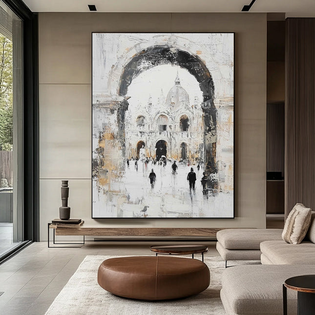 Altes Steintor mit Figuren – Wandgemälde