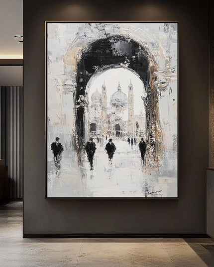 Altes Steintor mit Figuren – Wandgemälde