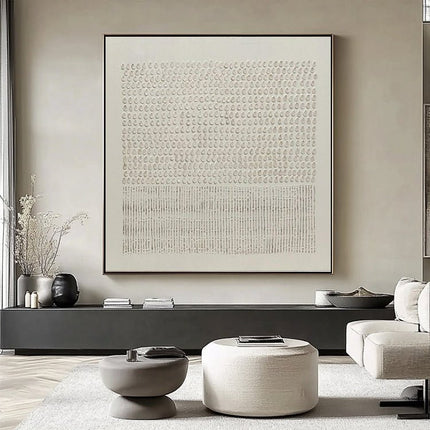 Beige Punkte Textur Minimalistisch – Wandbild
