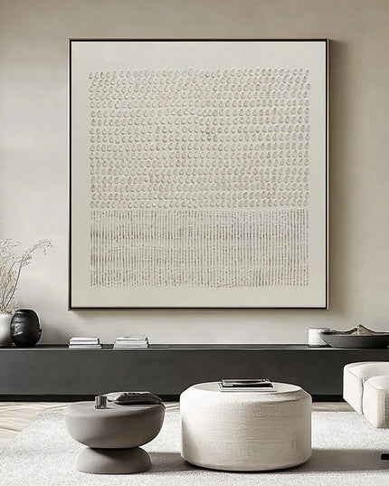 Beige Punkte Textur Minimalistisch – Wandbild