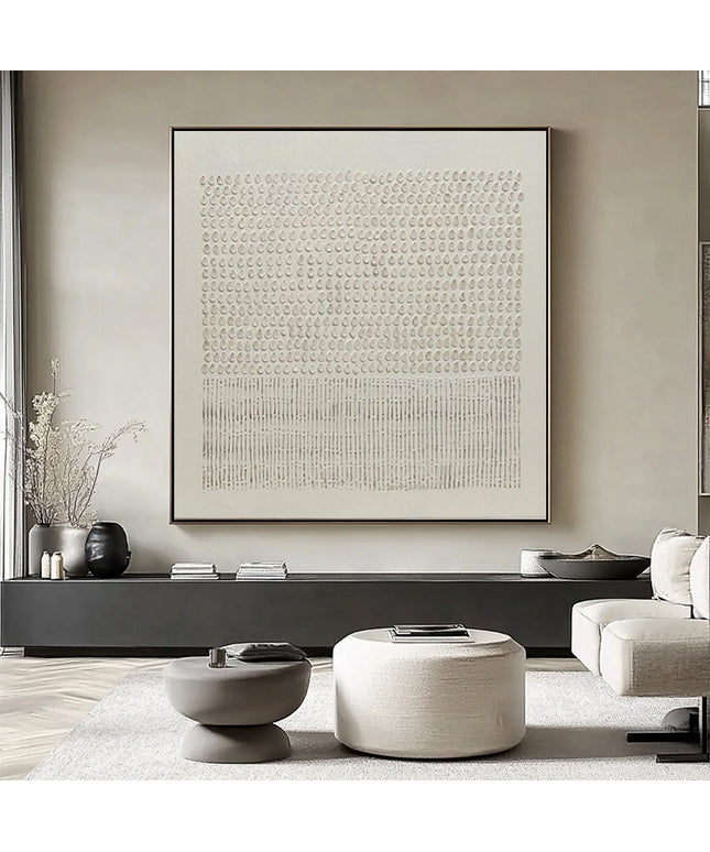 Beige Punkte Textur Minimalistisch – Wandbild