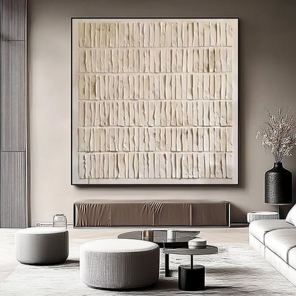 Beige Punkte Textur Minimalistisch – Wandbild
