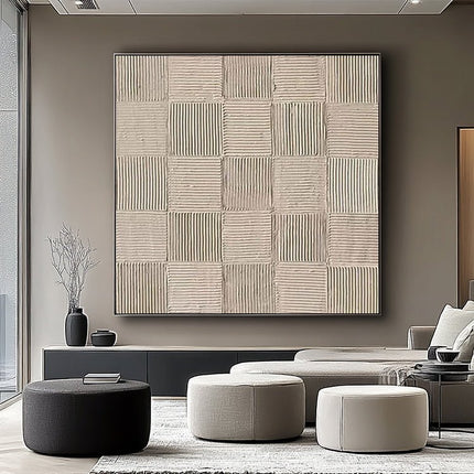 Beige Punkte Textur Minimalistisch – Wandbild