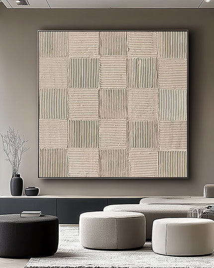 Beige Punkte Textur Minimalistisch – Wandbild