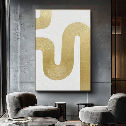 Gold Weiss Luxus – Wandkunst