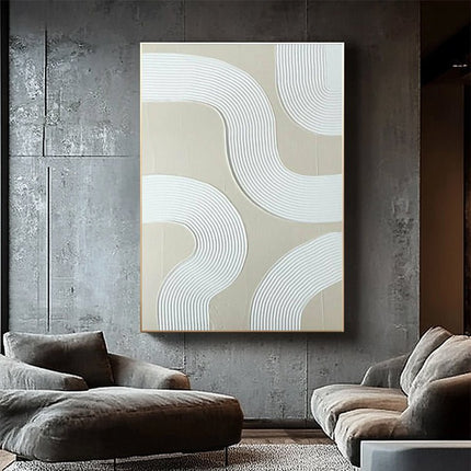 Gold Weiss Luxus – Wandkunst