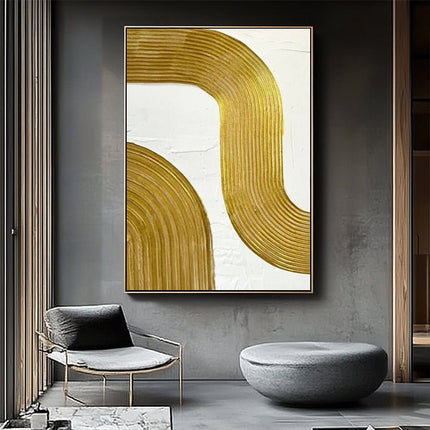Gold Weiss Luxus – Wandkunst