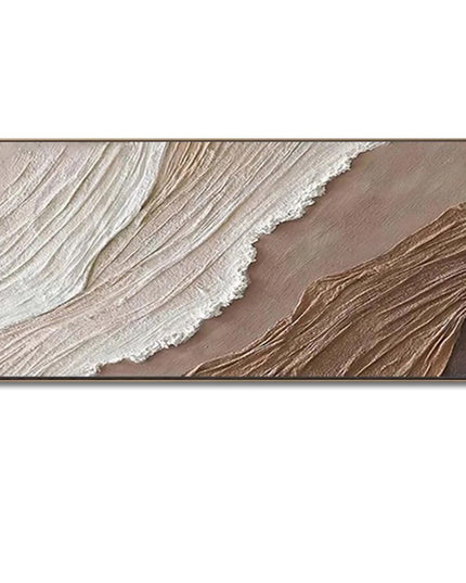 Beige Wellentextur – Warmes Wandbild