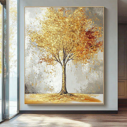 Goldener Baum – Premium Wandkunst