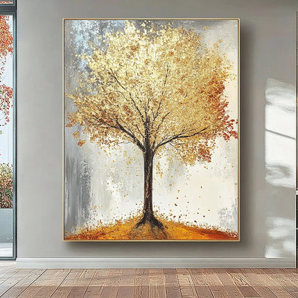 Goldener Baum – Premium Wandkunst