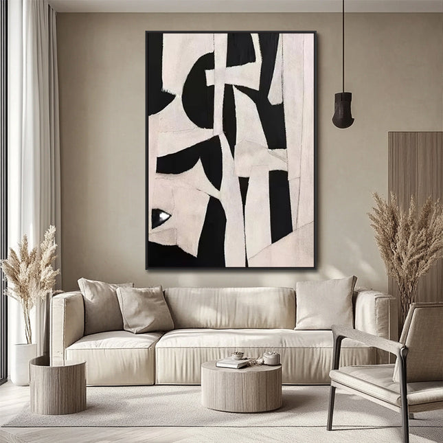 Schwarz-Weiss Geometrisch – Abstrakte Kunst