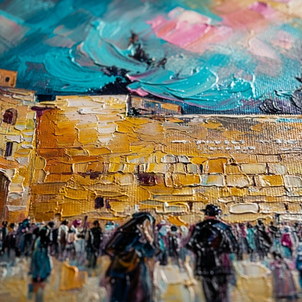 Jerusalem Klagemauer – Handgemaltes Gemälde