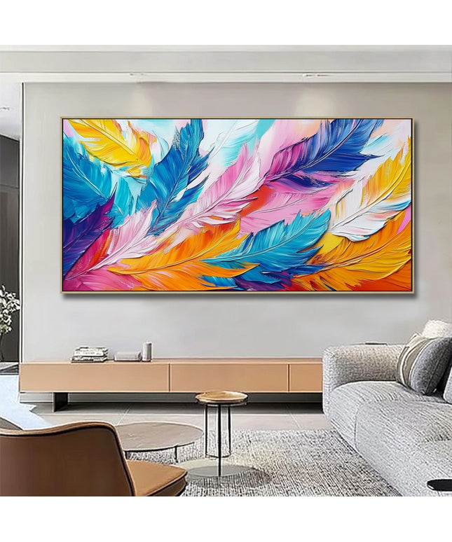 Bunte Federn – Spektakuläre Wandkunst