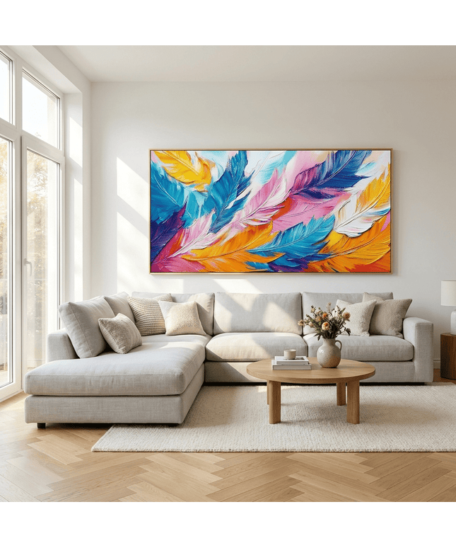 Bunte Federn – Spektakuläre Wandkunst