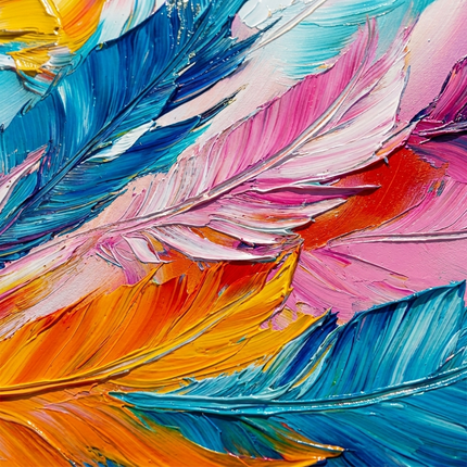 Bunte Federn – Spektakuläre Wandkunst