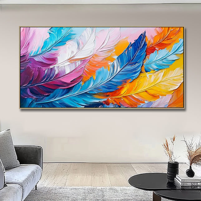 Bunte Federn – Spektakuläre Wandkunst