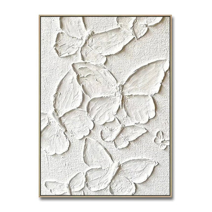 Weisse Schmetterlinge 3D – Wandbild