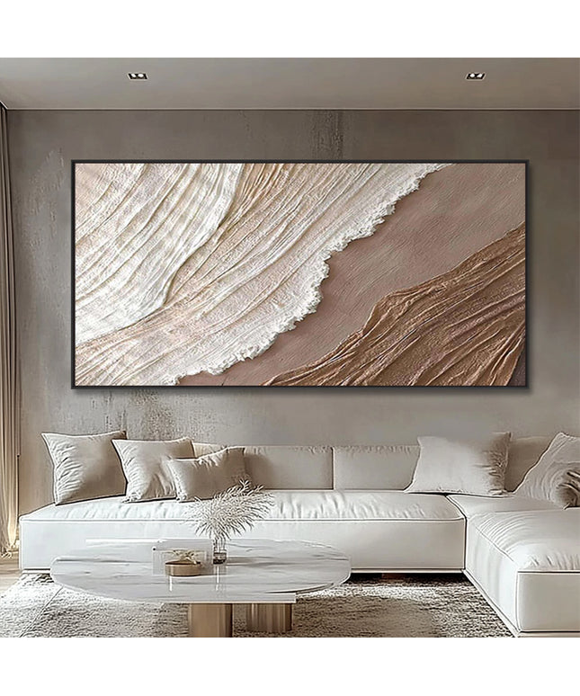 Sand & Weisse Welle – Premium Wandgemälde