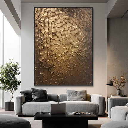 Gold-Bronze Textur – 3D-Effekt Wandkunst