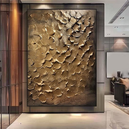 Gold-Bronze Textur – 3D-Effekt Wandkunst