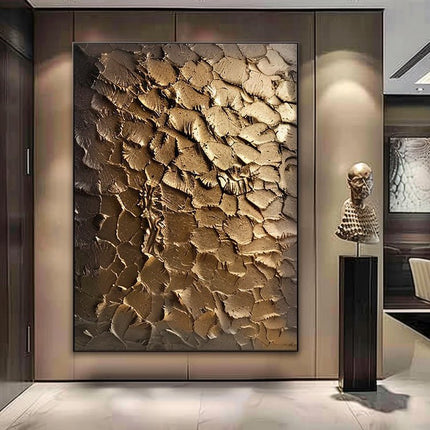 Gold-Bronze Textur – 3D-Effekt Wandkunst