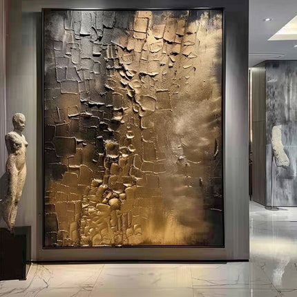 Gold-Bronze Textur – 3D-Effekt Wandkunst