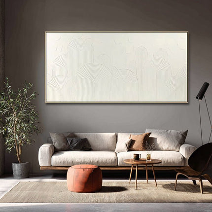 Weiss Bogen Relief – Minimalistisch